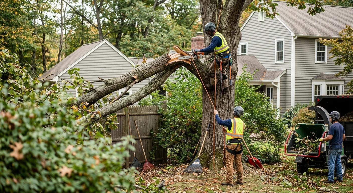 Cheshire Tree Service Pros team completing a Tree Service service visit in Cheshire, CT