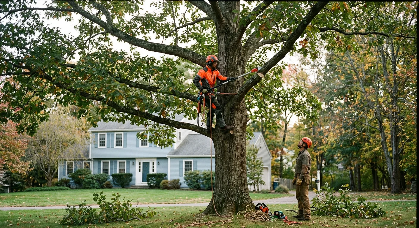 Restored healthy tree canopy after corrective pruning on a residential property