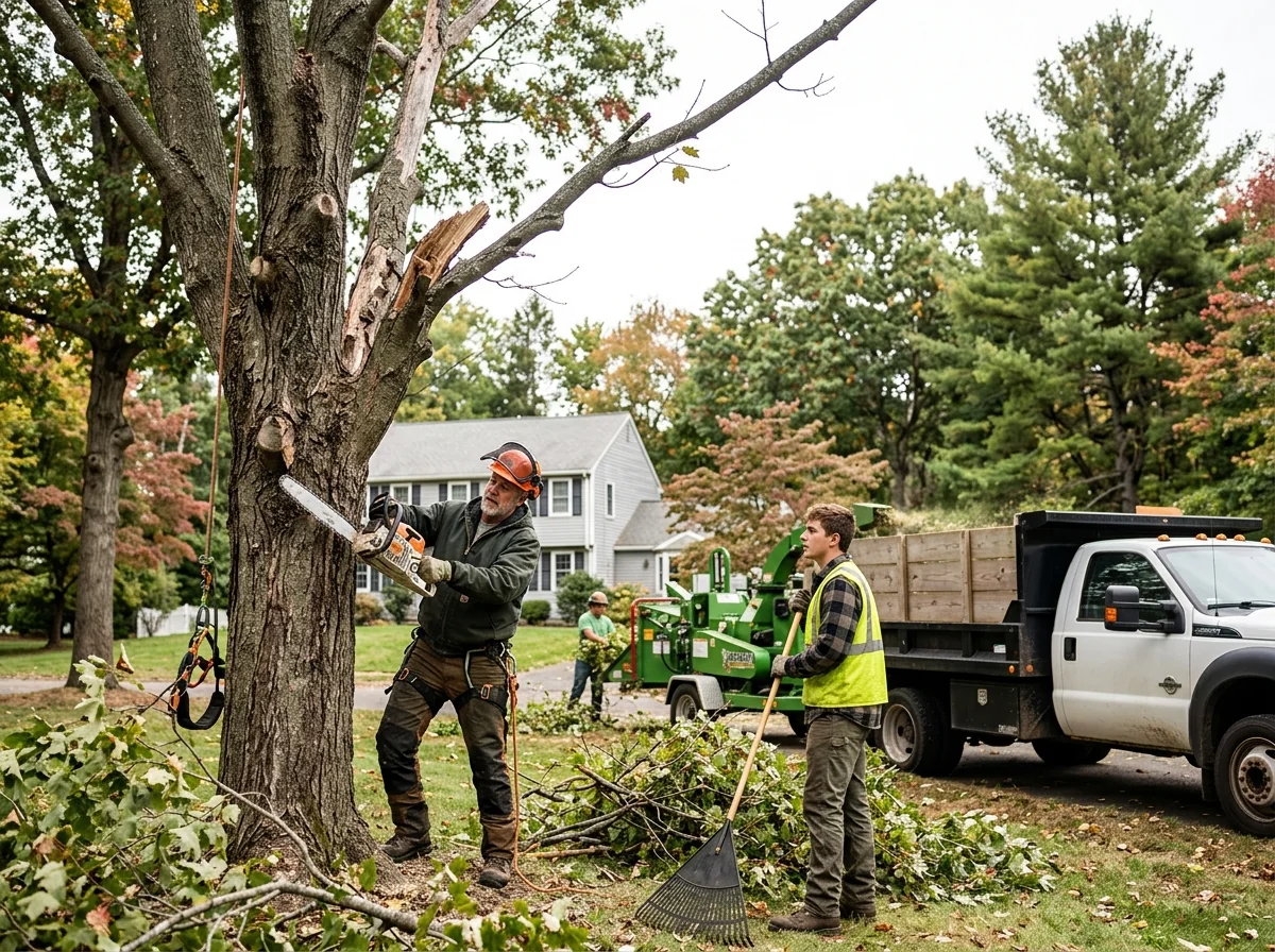 Restored mature shade tree in a healthy Cheshire backyard after professional care